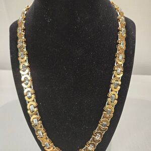 Gold and Silver Men's Necklace 21"